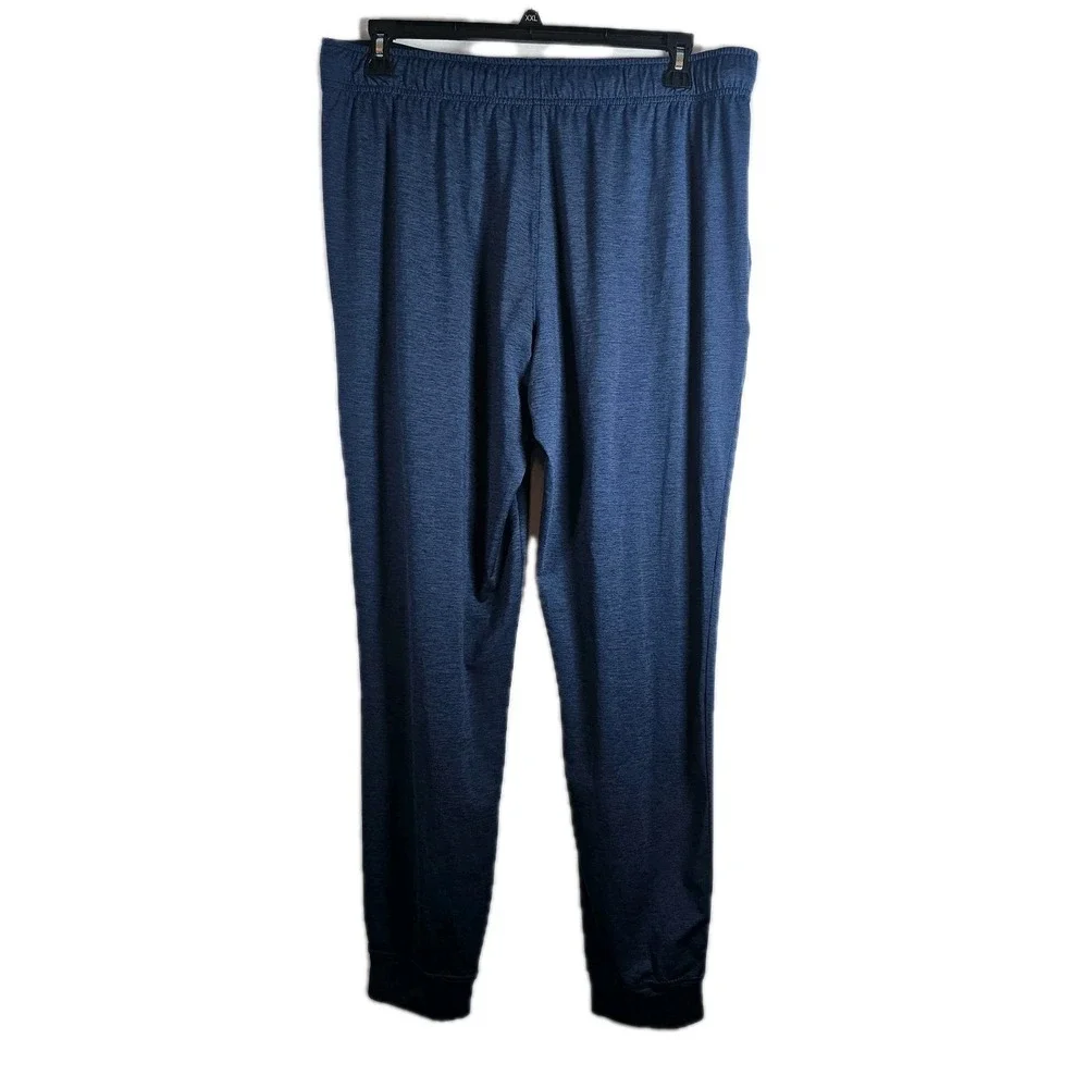 Glacier Men's Performance tapper leg Jogger pants Wicking Zipper Pocket Blue XL‎